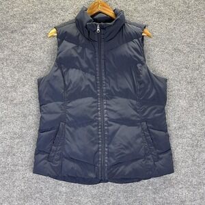 Lands'‎ End Puffer Vest Kids Large 14-16 Blue Down Insulated Outdoor Winter